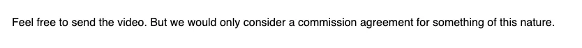 Positive cold email reply from a prospect: Feel free to send the video.