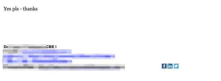 Positive cold email reply from a prospect: Yes pls, thanks