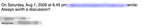 Positive cold email reply from a prospect: Always worth a discussion!