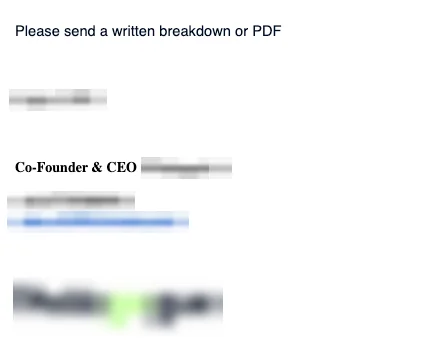 Positive cold email reply from a prospect: Please send a written breakdown or PDF